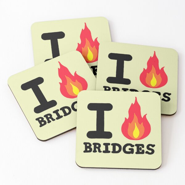 Item preview, hand drawn i burn bridges print  designed and sold by miss madison creates.