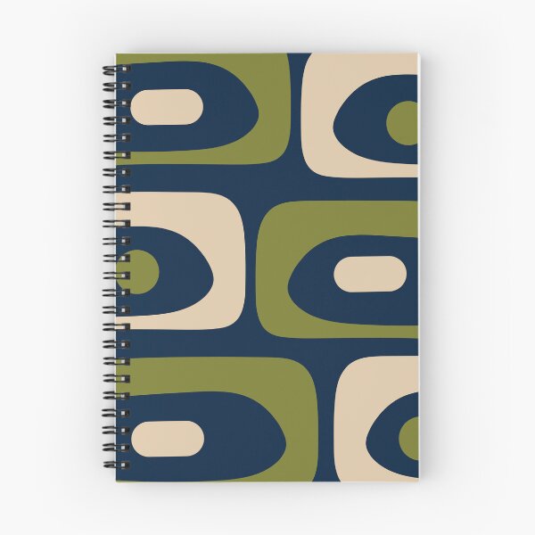 Item preview, Mid Century Modern Retro Abstract Minimalist Piquet Pattern in Navy Blue and Olive Green designed and sold by kierkegaard.