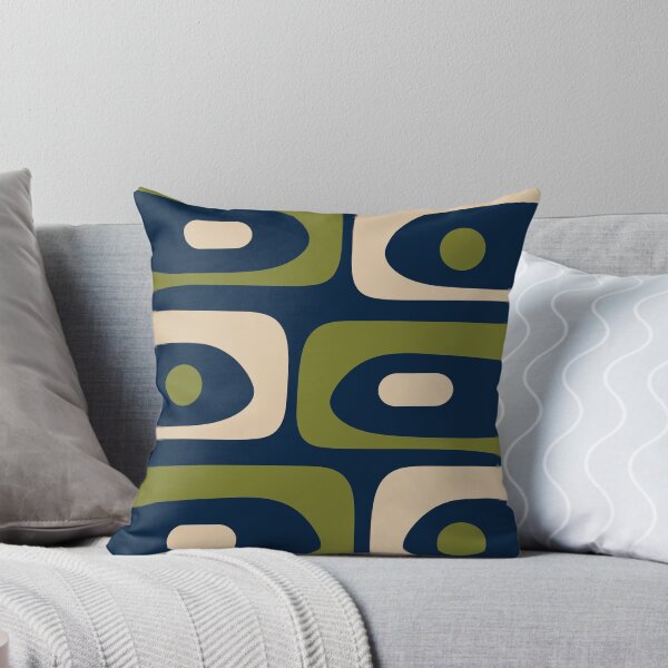 Artikel-Vorschau von Mid Century Modern Retro Abstraktes minimalistisches Piquet-Muster in Marineblau und Olivgrün, designt und verkauft von kierkegaard.