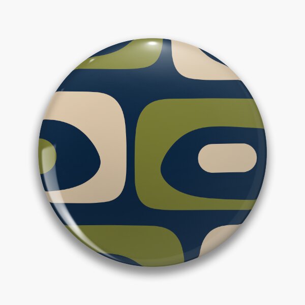 Item preview, Mid Century Modern Retro Abstract Minimalist Piquet Pattern in Navy Blue and Olive Green designed and sold by kierkegaard.
