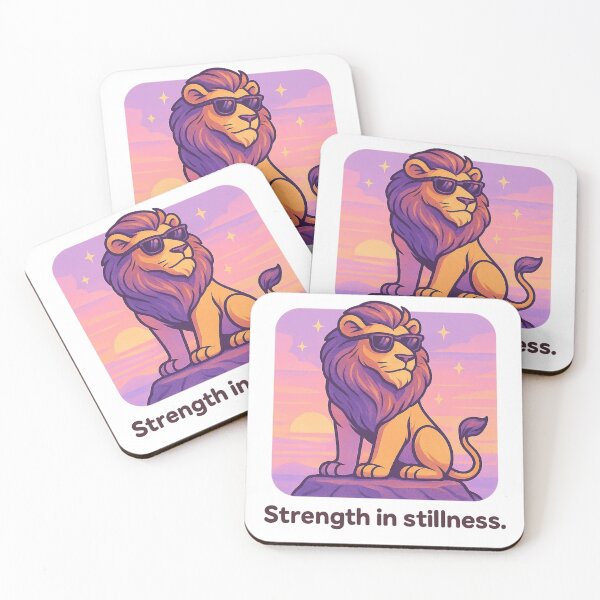Item preview, Strength in Stillness – Chill Lion Shirt for Men, Vaporwave Confidence Design designed and sold by LEO Vaporwave.