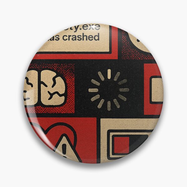 Item preview, Anxiety.exe Has Crashed – Retro Tech Mood Board designed and sold by ju-jugno.