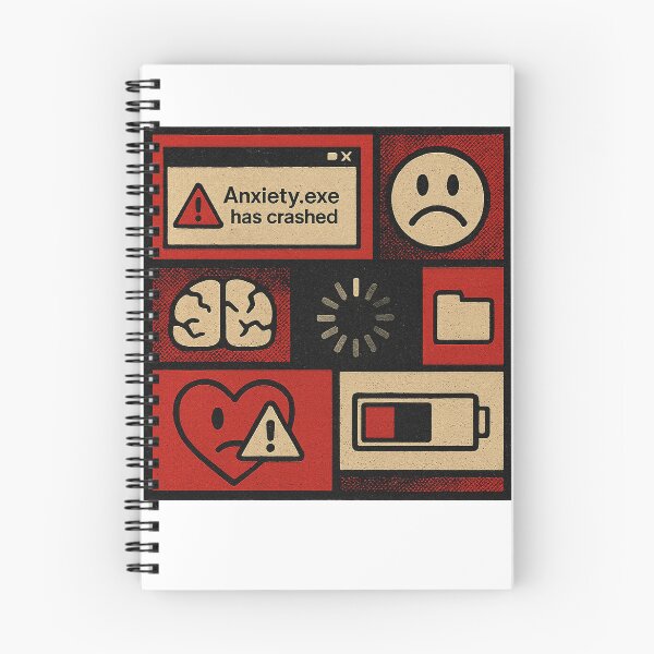 Item preview, Anxiety.exe Has Crashed – Retro Tech Mood Board designed and sold by ju-jugno.