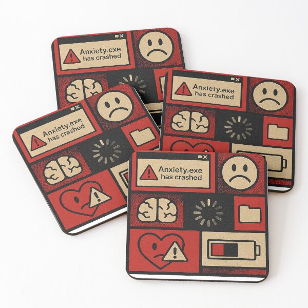 Item preview, Anxiety.exe Has Crashed – Retro Tech Mood Board designed and sold by ju-jugno.