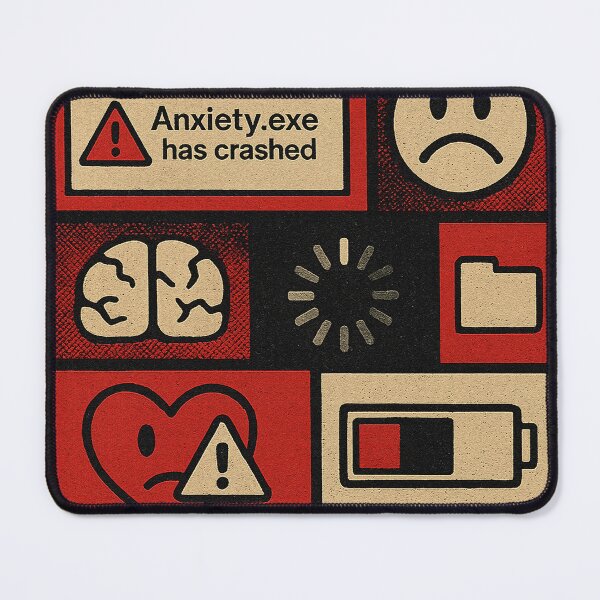 Item preview, Anxiety.exe Has Crashed – Retro Tech Mood Board designed and sold by Crafted.ink.