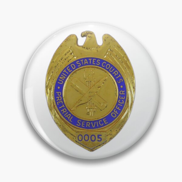 Item preview, First Pretrial Service Officer Badge designed and sold by USPO.
