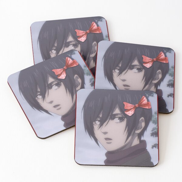 Artikelvorschau, Mikasa Ackerman mit Haarschleife entworfen und verkauft von ajanishop.