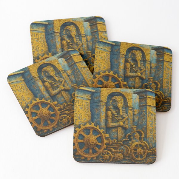 Item preview, Gears of the Nile: Egyptian Steampunk Relief designed and sold by VidyoeDesigns67.