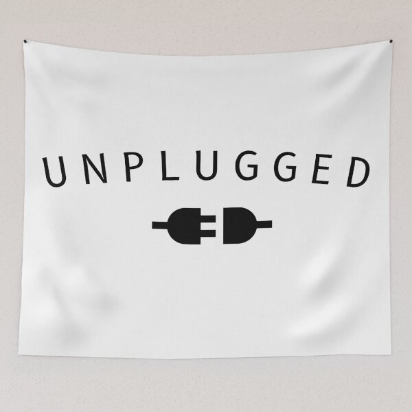 Item preview, Unplugged, Digital Detox, Minimalist Mindful Living, Digital Detox Gift, designed and sold by ChartGifts.