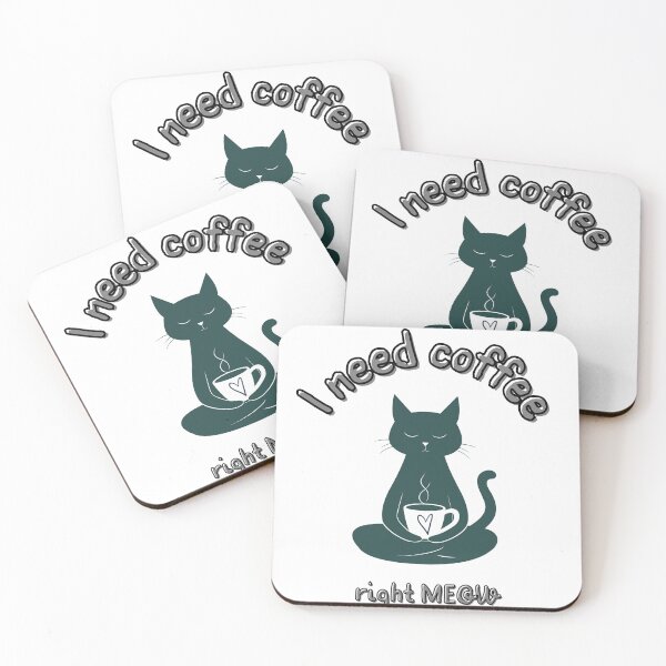 Item preview, I need coffee. Black cat designed and sold by I-R-A.
