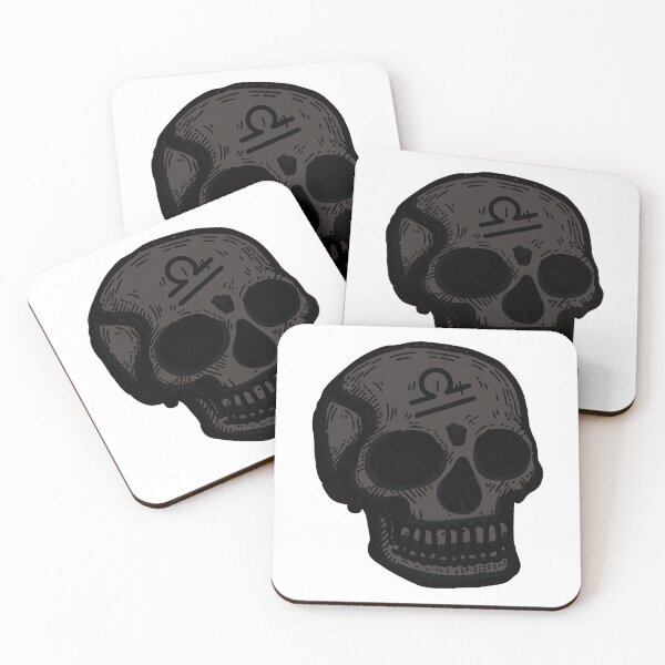 Item preview, Libra Skull with Zodiac Symbol designed and sold by Midnight789.