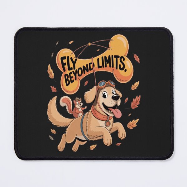 Item preview, Fly Beyond Limits – Cute Dog and Squirrel Adventure Design designed and sold by Petpixy.