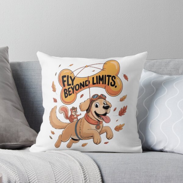 Item preview, Fly Beyond Limits – Cute Dog and Squirrel Adventure Design designed and sold by Petpixy.