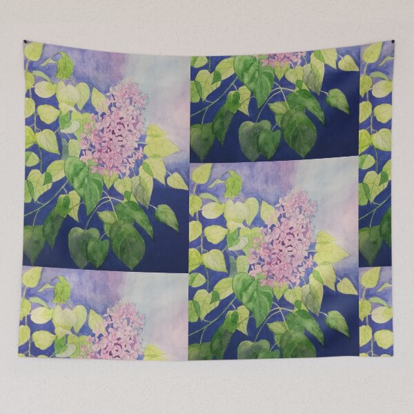 Item preview, Lilac blossom watercolour painting  designed and sold by esvb.