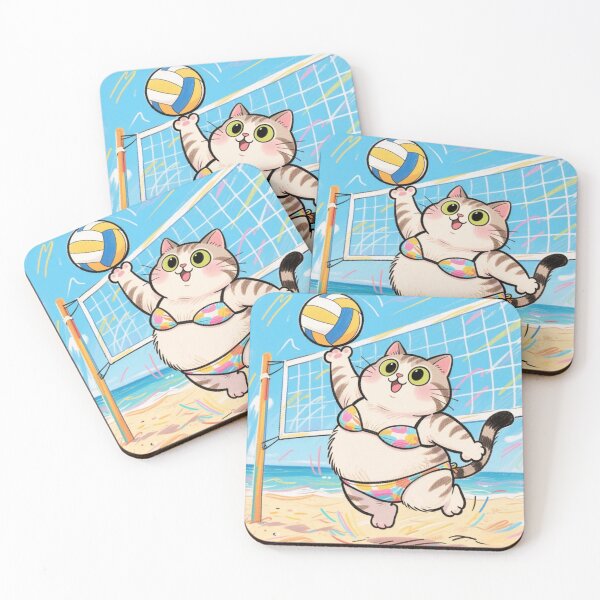 Item preview, beach volleyball meow 9 designed and sold by artsmeow.