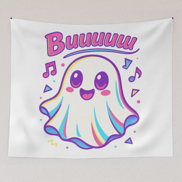 Item preview, Friendly Neon Rhythm Ghost designed and sold by JonelleTshirts.