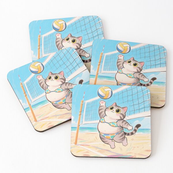 Item preview, beach volleyball meow 10 designed and sold by artsmeow.