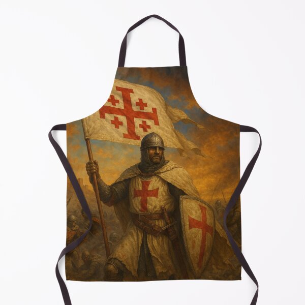 Item preview, Templar Knight Jerusalem Cross Flag designed and sold by historyandmore.