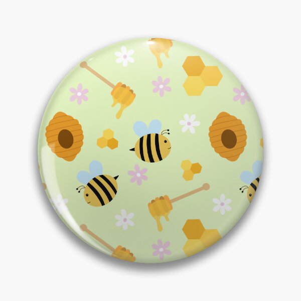 Item preview, Bumblebee and Honey Seamless Pattern designed and sold by Doodle Cat.