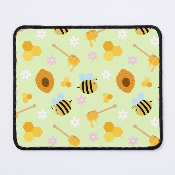 Item preview, Bumblebee and Honey Seamless Pattern designed and sold by Doodle Cat.