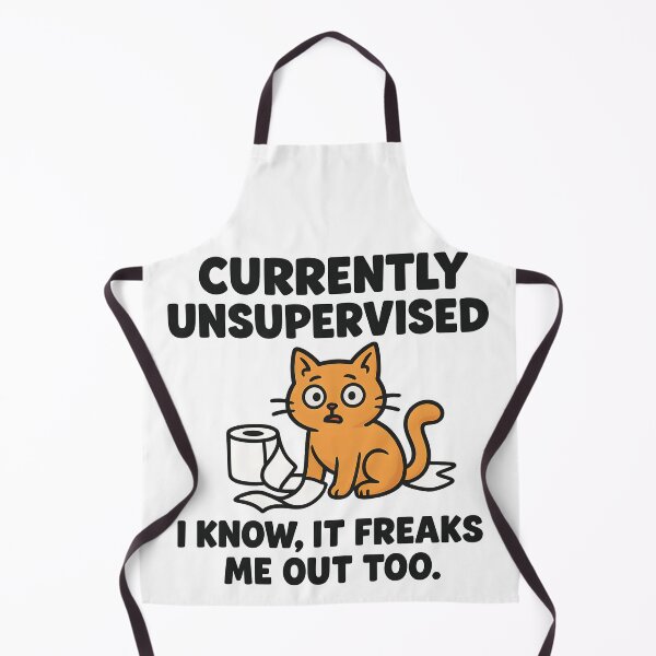 Item preview, Currently Unsupervised Funny Cat T-Shirt – Quirky Self-Deprecating Humor Tee for Adults designed and sold by WAUZ.