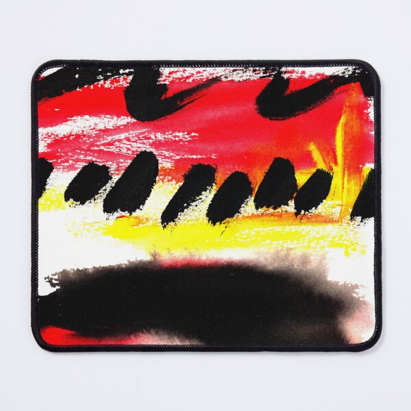 Item preview, Bold Abstract Black Red Yellow Flowing Colors designed and sold by ArtVixen.