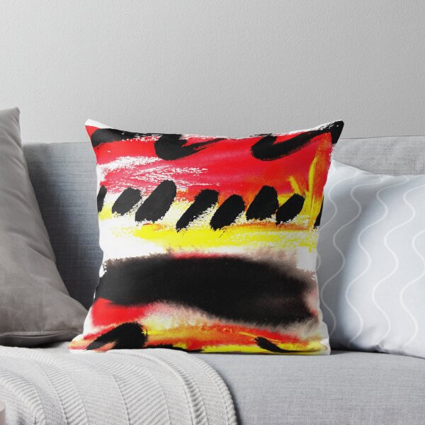 Item preview, Bold Abstract Black Red Yellow Flowing Colors designed and sold by ArtVixen.