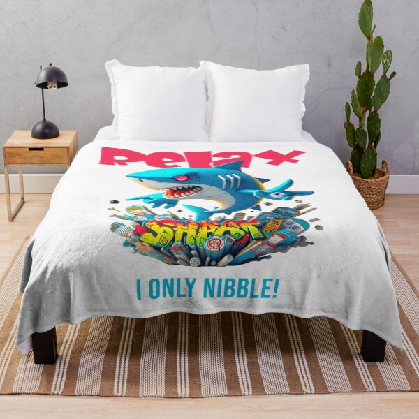 Item preview, Relax—Graffiti Shark Only Nibbles designed and sold by AtuqStudio.