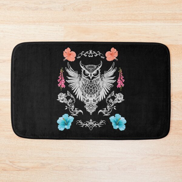 Item preview, Great Horned Owl With Flowers Mandala Design designed and sold by EarthArtDesigns.