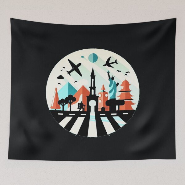 Item preview, travel modern simple art designed and sold by  Mudikeys.