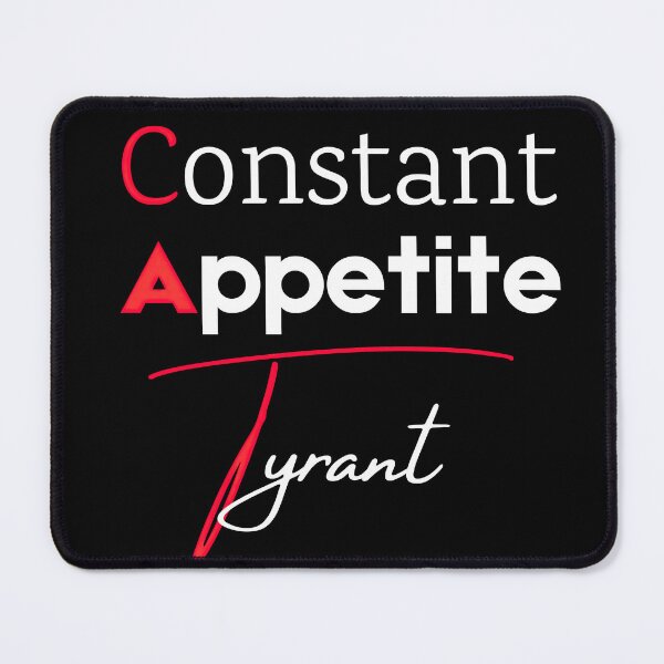 Item preview, CAT Acronym Funny Black – Constant Appetite Tyrant Minimalist Cat Lover Design designed and sold by soycig.
