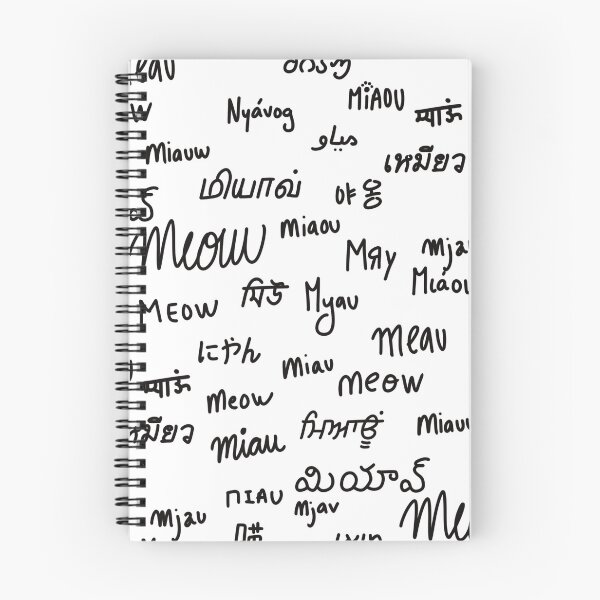 Item preview, Multilingual Cat Sounds Meow Pattern designed and sold by sagm.