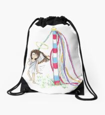 May Day Angel Drawstring Bag