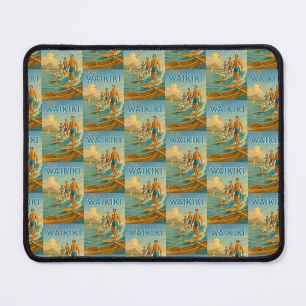 Item preview, Aloha Waikiki Travel Poster designed and sold by TeeARTHY.