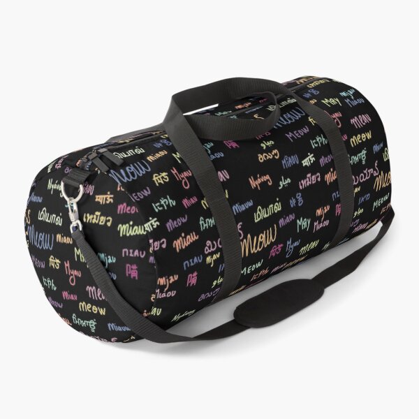 Item preview, Multicolor on Black Multilingual Cat Sounds Meow Pattern designed and sold by sagm.