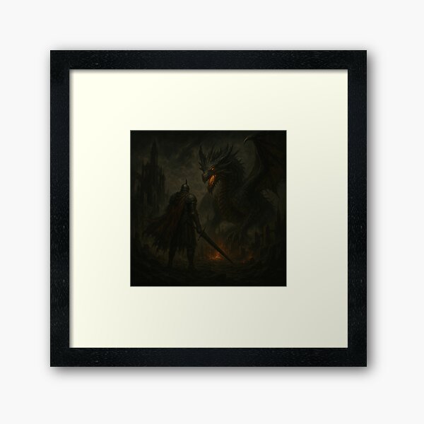 Item preview, Dark fantasy knight fighting monsters designed and sold by Dukepheus.