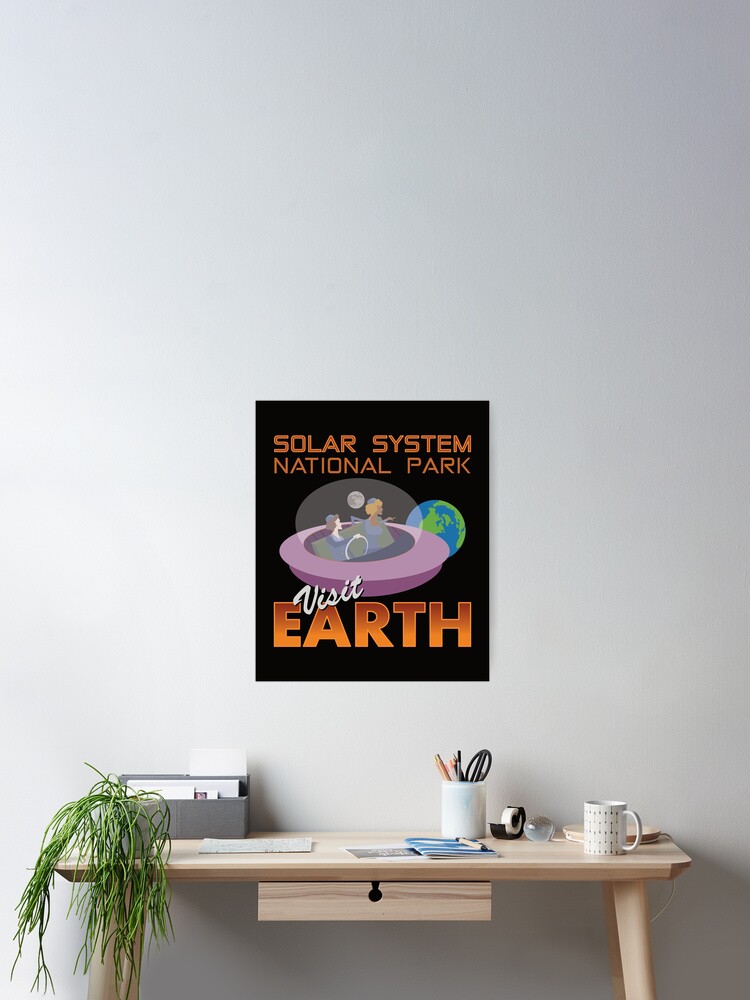 Flying Saucer UFO Poster Print Sci-fi Gift Alien Spacecraft Martians