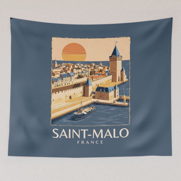 Item preview, A Vintage Illustration of Saint-Malo - France  designed and sold by GoodOldVintage.
