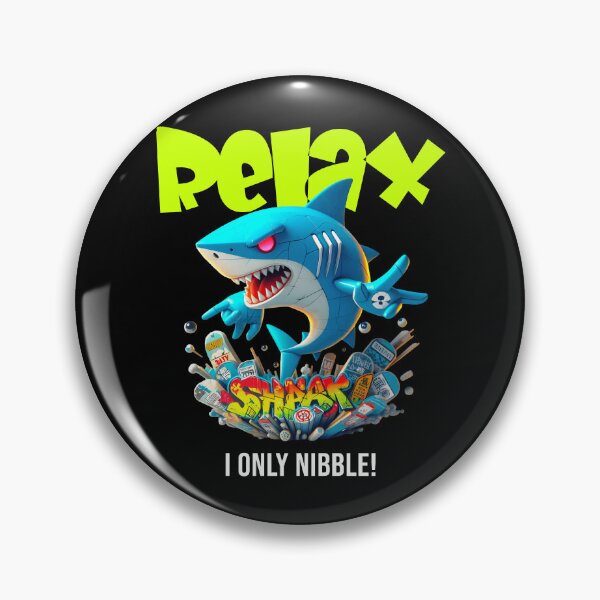 Item preview, Relax Neon Shark Just Nibbles designed and sold by AtuqStudio.