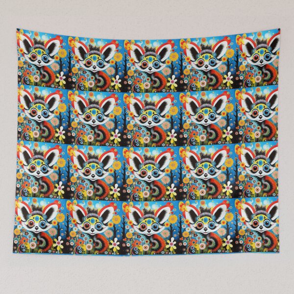 Item preview, Adorable lemur in a mysterious forest. designed and sold by Natalia-Vlad.