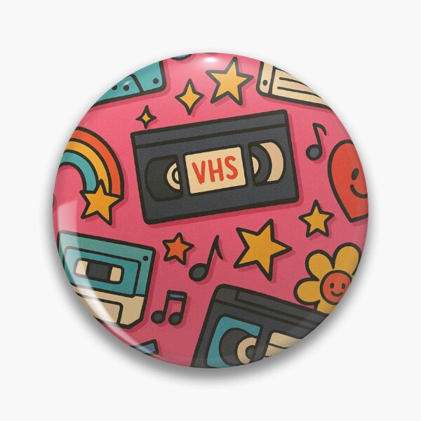 Item preview, Kawaii Retro Media Pattern - VHS, Cassette & Floppy Disk Pop Art designed and sold by Cheslyn Moses.