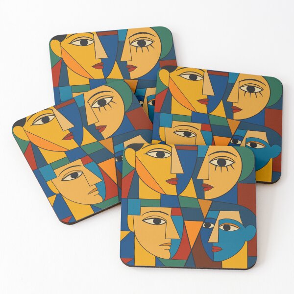 Item preview, Bold Cubist Faces designed and sold by PolinaMirralisa.