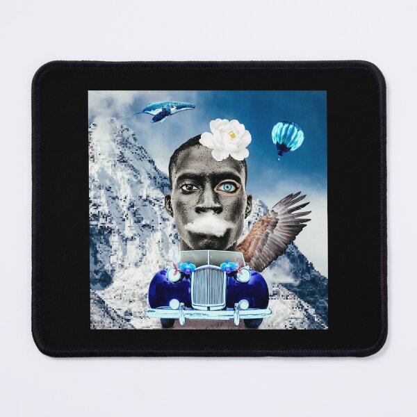 Item preview, POP ART, COLLAGE, FACE, EYES, PHOTO, BLUE, BLACK designed and sold by AASparksDesigns.