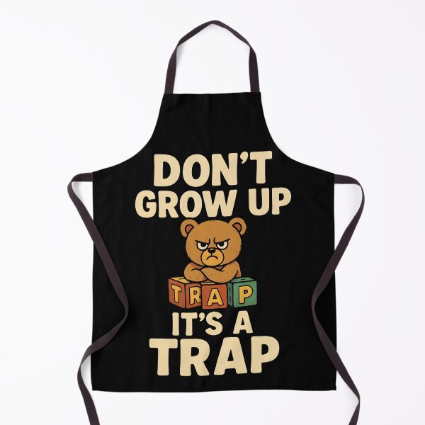 Item preview, Don’t Grow Up It’s a Trap Funny Teddy Bear T-Shirt – Sarcastic Grumpy Bear Design for Adults, Teens, Office Humor, Retro Style designed and sold by WAUZ.
