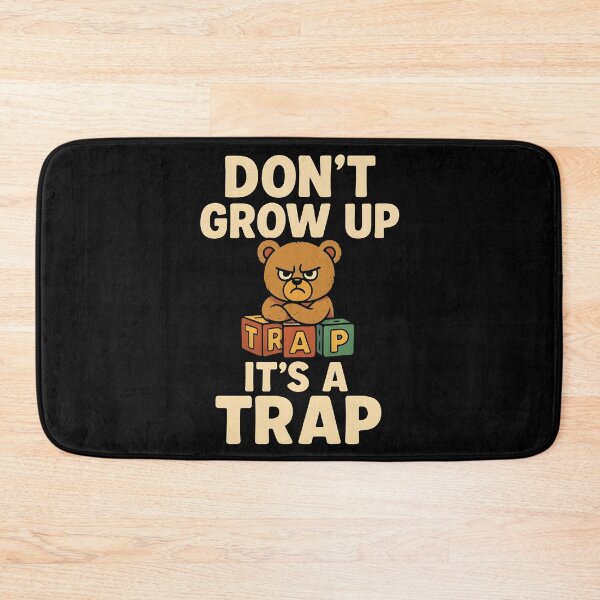 Item preview, Don’t Grow Up It’s a Trap Funny Teddy Bear T-Shirt – Sarcastic Grumpy Bear Design for Adults, Teens, Office Humor, Retro Style designed and sold by WAUZ.