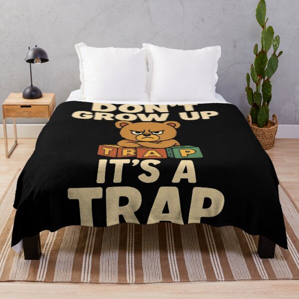 Item preview, Don’t Grow Up It’s a Trap Funny Teddy Bear T-Shirt – Sarcastic Grumpy Bear Design for Adults, Teens, Office Humor, Retro Style designed and sold by WAUZ.