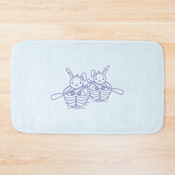 Item preview, Two Cute Rabbits Bunny Paddling Rowing Boat Friend designed and sold by shirt-o-mat.