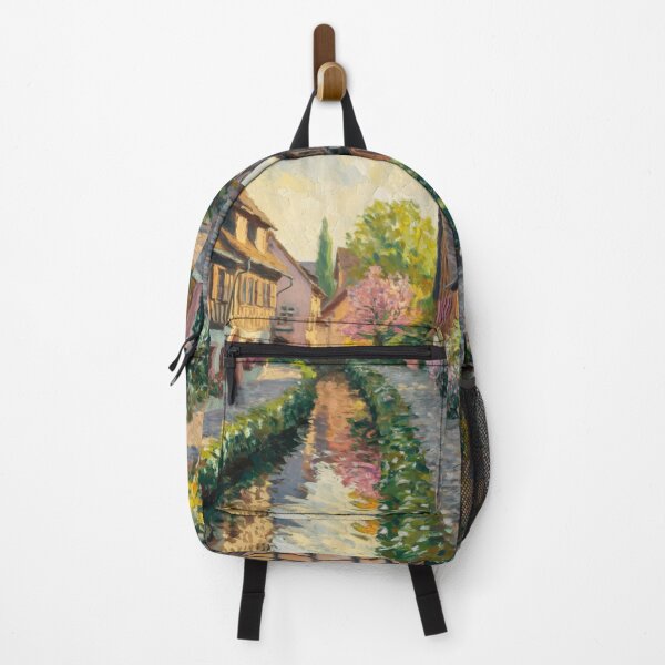Item preview, Spring Morning in Alsace | French Impressionist Canal Village designed and sold by CARRAANN.
