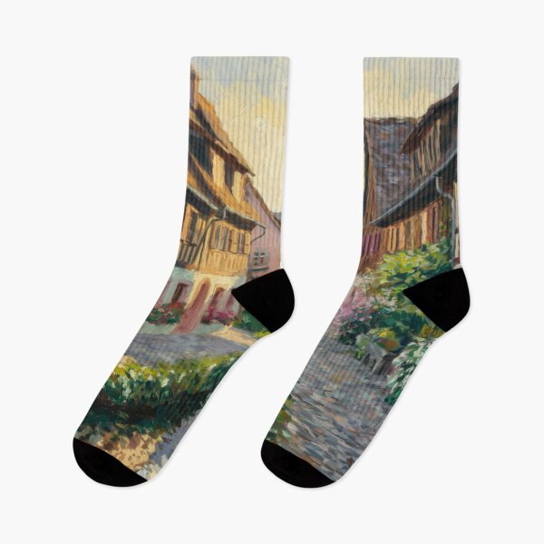 Item preview, Spring Morning in Alsace | French Impressionist Canal Village  designed and sold by CARRAANN.