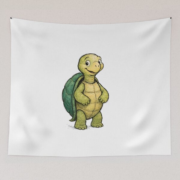 Item preview, Happy Cartoon Tortoise Illustration designed and sold by 良心創作.